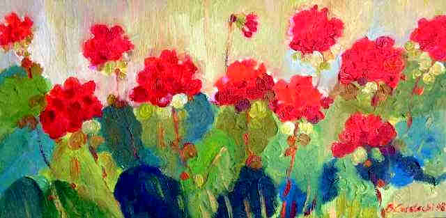 Red Begonias 12x24